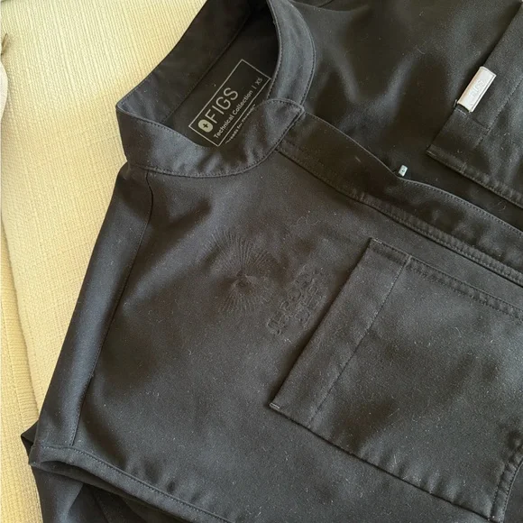 Black Rafaela Figs Cargo ScubJumpsuit XS - Picture 3 of 4